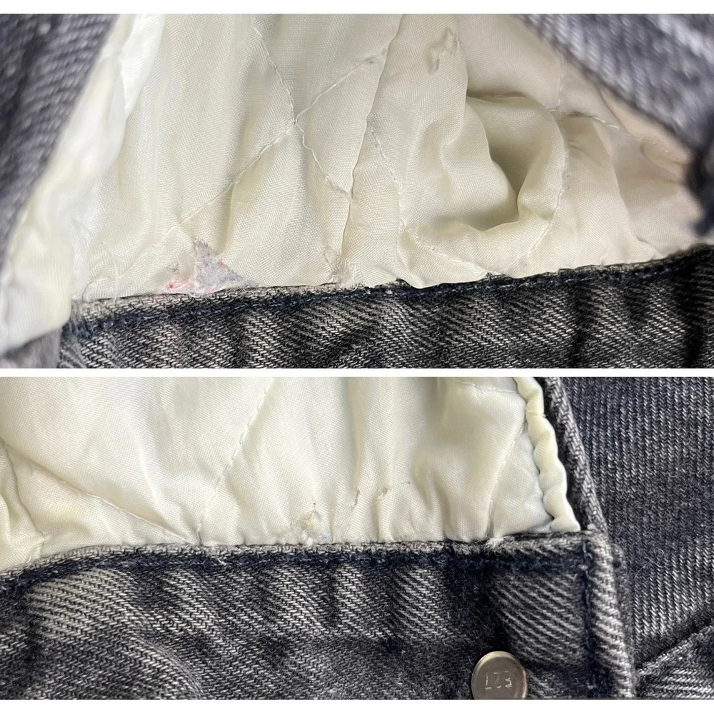 Vintage Levi's Sherpa Lined‎ Jean Jacket Type 3 Mens M Black 90s USA Denim
